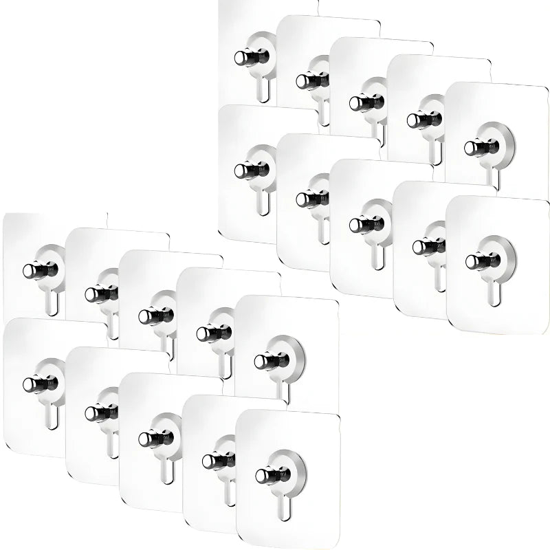 Transparentní háček pro montáž na stěnu zdarma (20 ks)